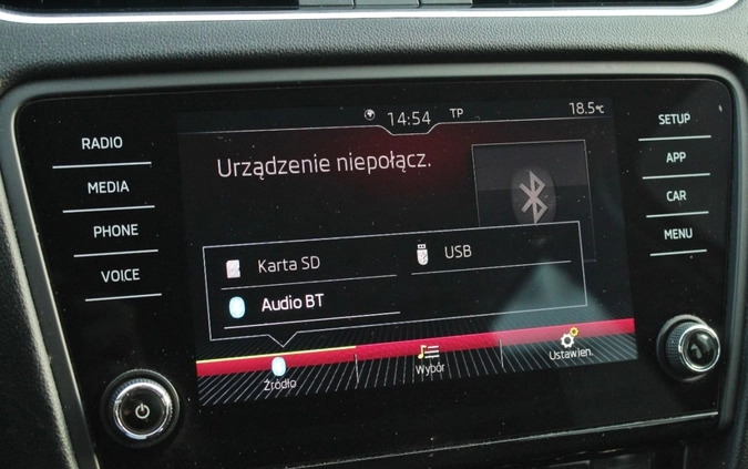 Skoda Octavia cena 94500 przebieg: 109573, rok produkcji 2019 z Zator małe 704